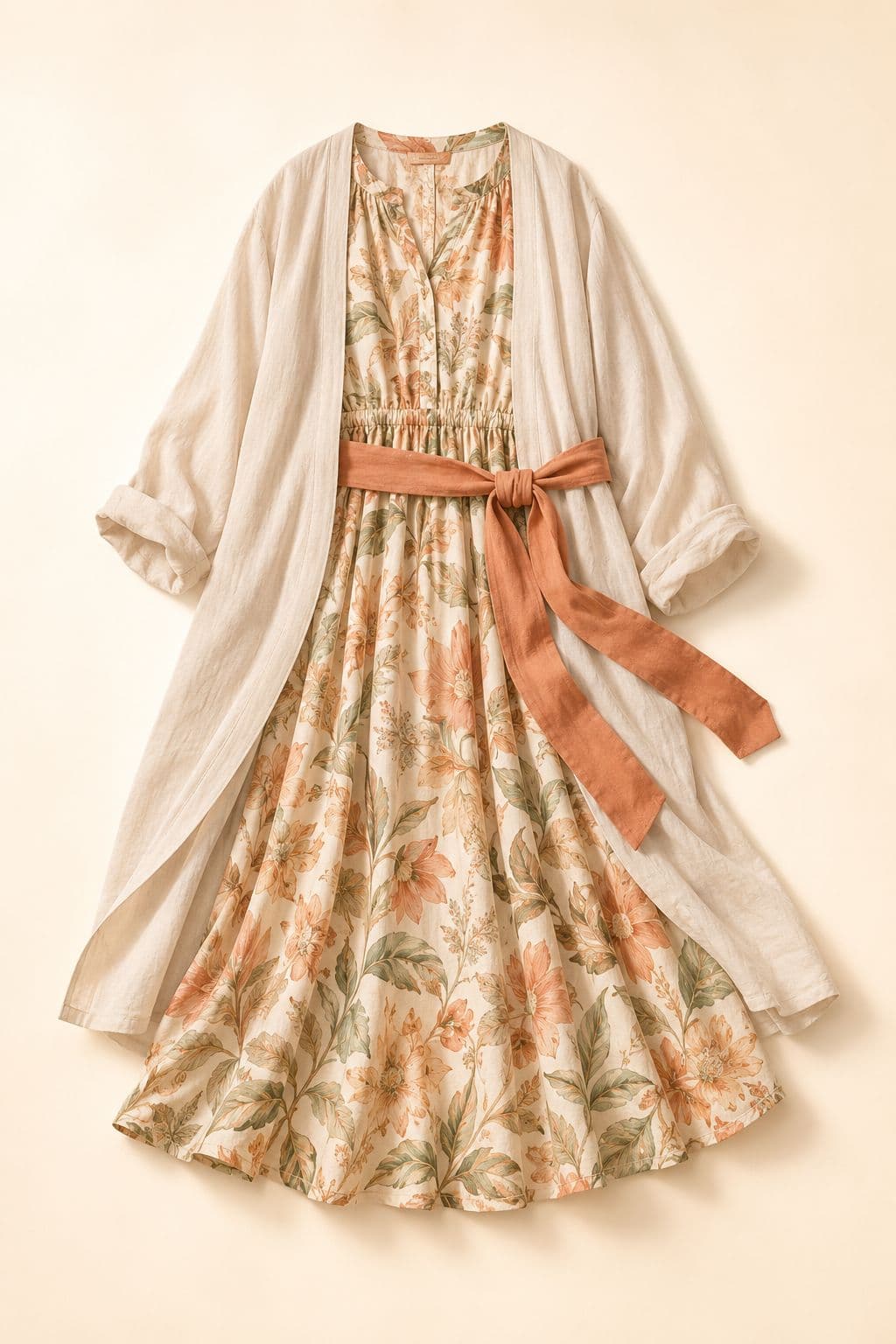 Destination Wedding Guest Set — One dress, one layer, one belt, and a printed card about reading a dress code.