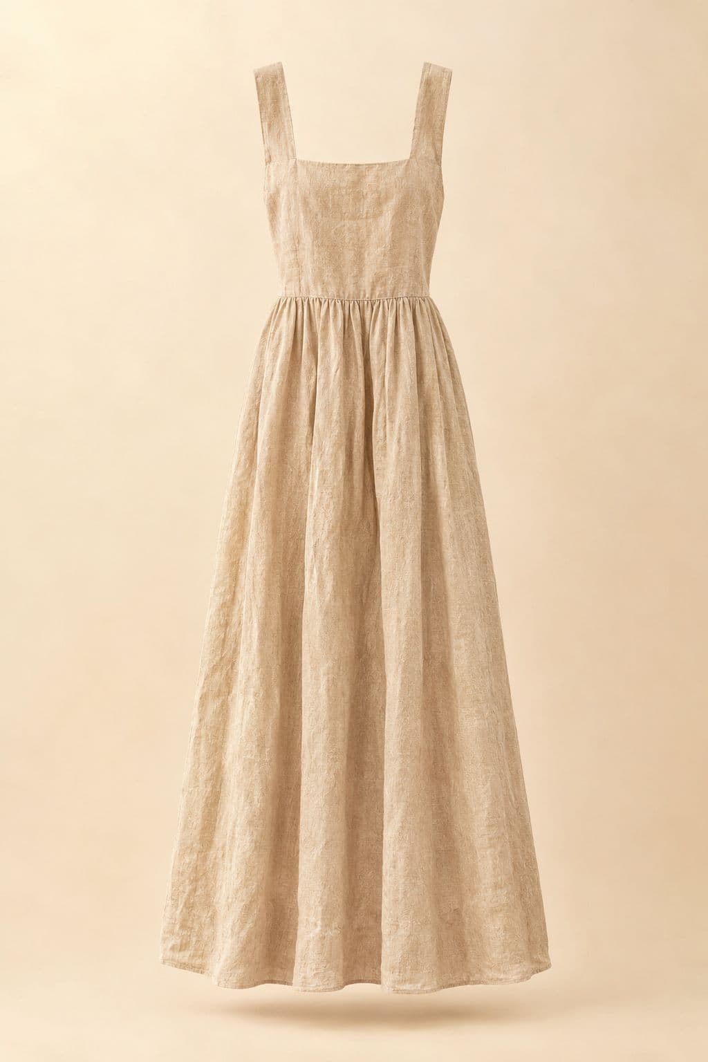 Linen Maxi Dress — Washed European linen cut long and loose, with a bodice lining and an unlined skirt.