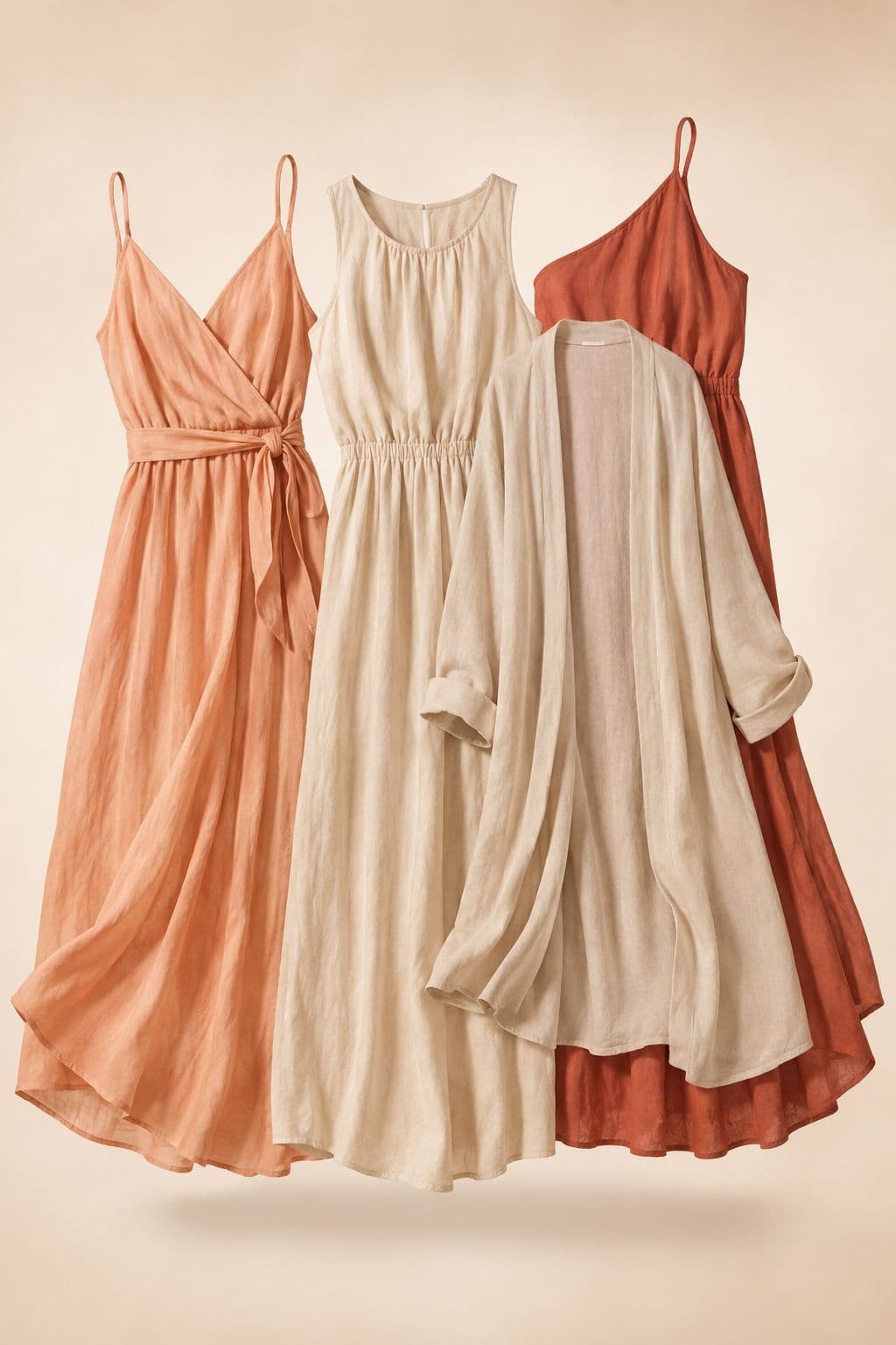 Resort Week Capsule — Three dresses and one layer, chosen so nothing repeats across a warm week.