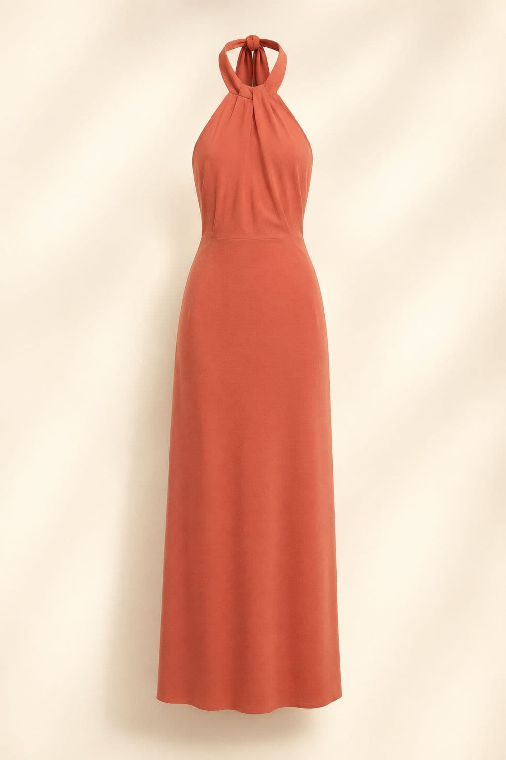 Halter Neck Maxi, photographed in ordinary diffused daylight.