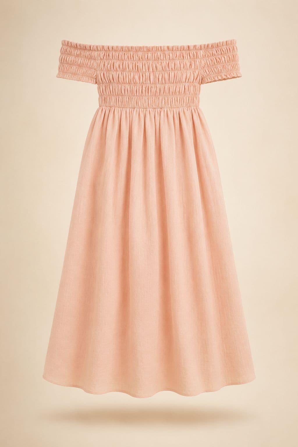 Off-Shoulder Midi, photographed in ordinary diffused daylight.